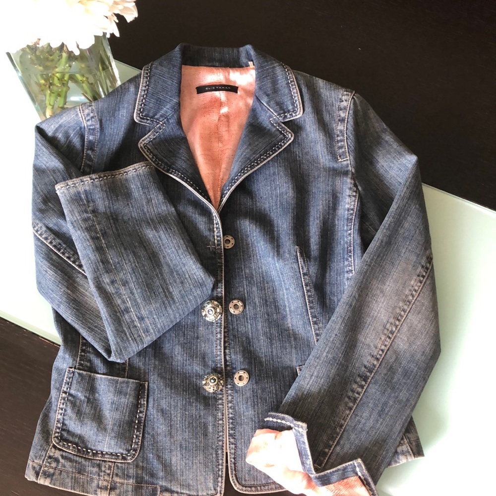 Elie Tahari Demin blazer jacket